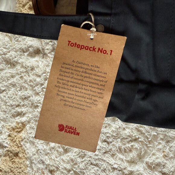 Fjallraven Black and Tan Tote Bag - Picture 3 of 10